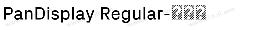 PanDisplay Regular字体转换